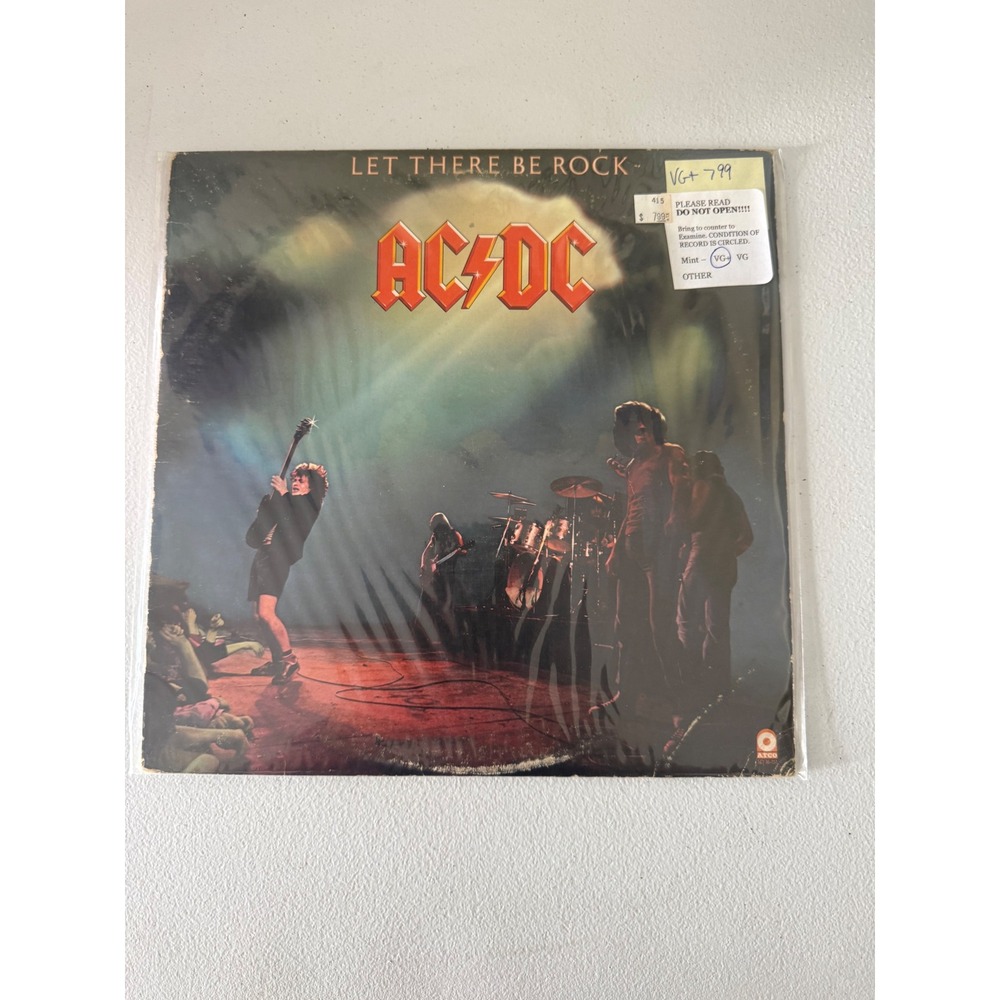 AC/DC Let There Be Rock Vinyl Record LP ATCO SD 36-151 Vintage Hard Rock Album